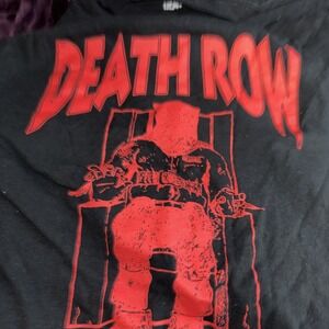 Death Row Records Electric Chair Red Logo Black T-Shirt Men's M Medium 2019